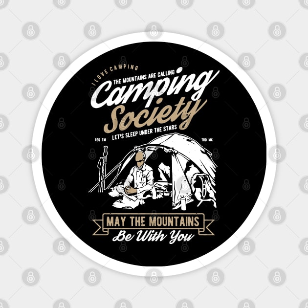 Camping Society Magnet by JakeRhodes